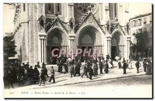 Nice - Notre Dame Sortie de la Messe - Cartes postales Chasseurs alpins