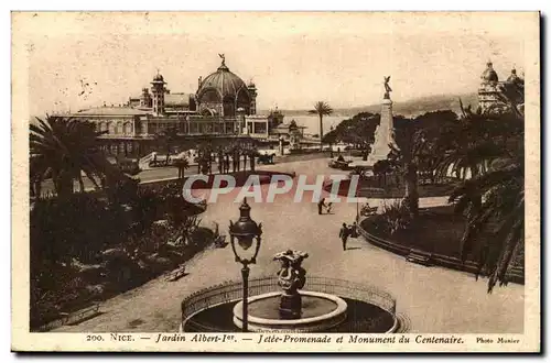 Nice - Jardin Albert 1 - Jetee promenade et Monument du Centenaire Ansichtskarte AK