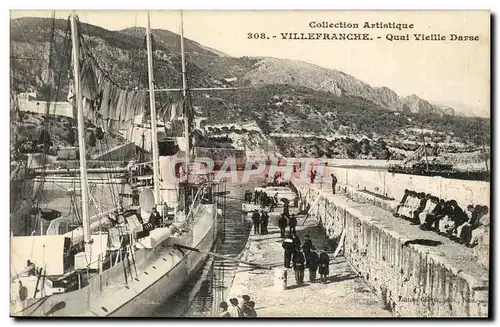 Villefranche - Quai Vieille Darse - Collection Artistique - bateau - Cartes postales