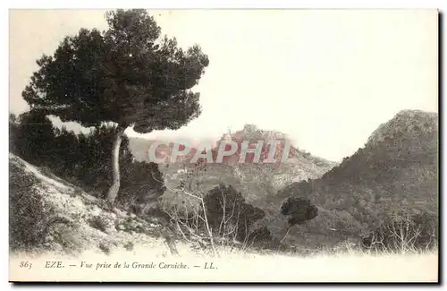 Village D&#39Eze - VUe prise de la Grande Corniche - Cartes postales