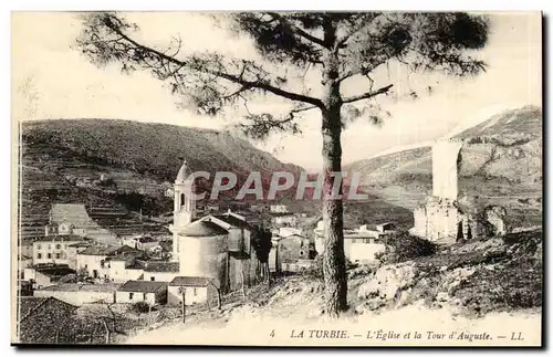 La turbie - L&#39Eglise et la Tour d&#39Auguste - Cartes postales