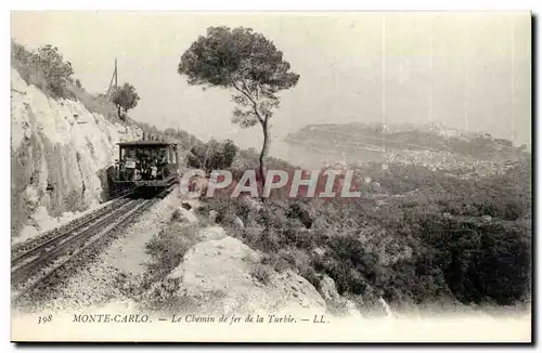 Monaco - Le Chemin de Fer de la Turbie - train - Ansichtskarte AK