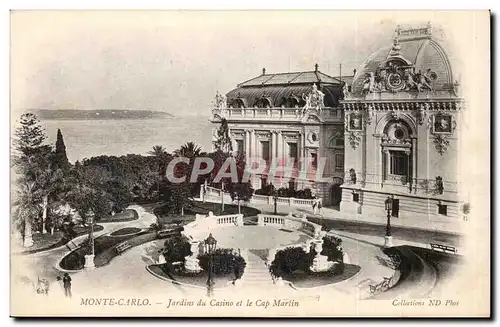 Monaco - Monte Carlo - Jardins du Casino et le Cap Martin - Cartes postales