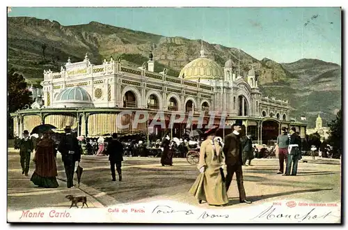 Monaco - Monte Carlo - Cafe de Paris - chien - Cartes postales