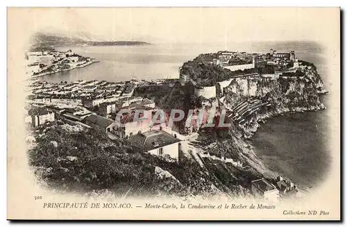 Monaco - Monte Carlo - La Condamine et le Rocher de Monaco - Cartes postales