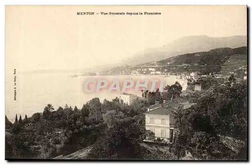 Menton - Vue General depuis la Frontiere - Cartes postales