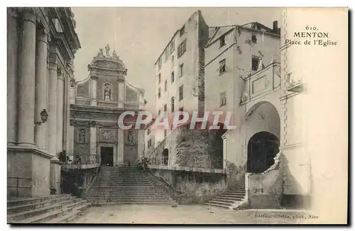 Menton - Place de l&#39Eglise - Cartes postales