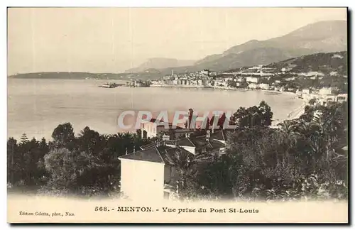 Menton - Vue prise du Pont st Louis - Ansichtskarte AK