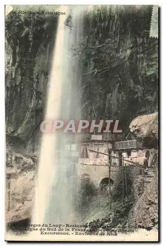 Gorges du Loup Ansichtskarte AK Restaurant et cascade de Courntes Ligne du sud de la France Environs de Nice