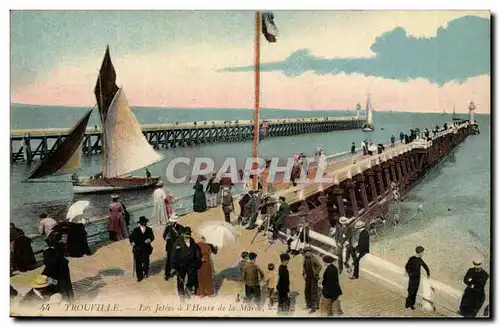 Trouville Cartes postales Les jetees a l&#39heure de la maree