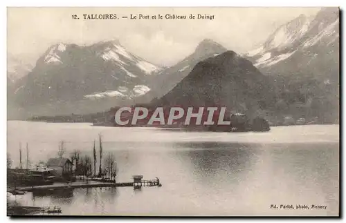 Cartes postales Talloires Le port et le chateau de Duingt