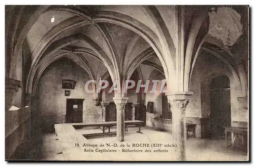 Cartes postales Abbaye de ND de al roche SAlle capitulaire Refectoire des enfants