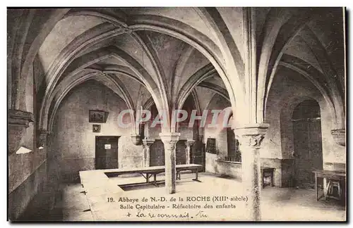 Cartes postales Abbaye de ND de la roche SAlle capitulaire Refectoire des enfants