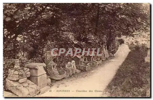 Cartes postales Asnieres Cimetiere des chiens (dog dogs chien lupus)