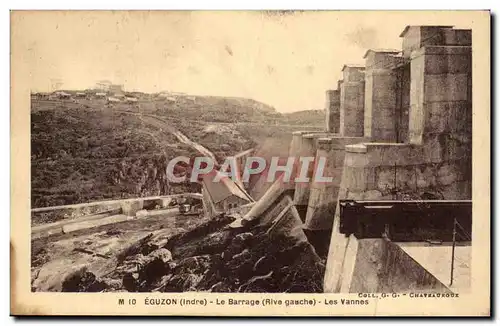 Cartes postales Barrage d'Eguzon Vallee de la Creuse les vannes