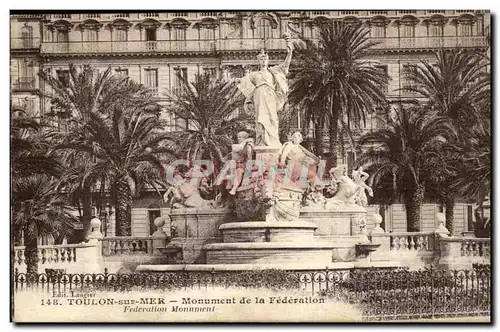 Toulon Cartes postales Monument de la federation