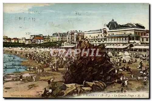 Biarritz Cartes postales La grande plage