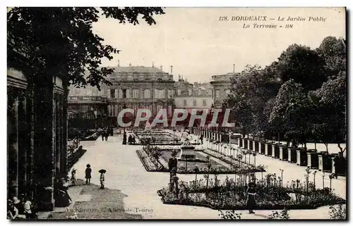 Bordeaux Ansichtskarte AK Le jardin public La terrasse