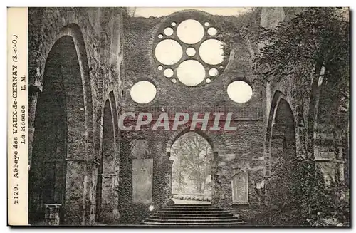 Cartes postales Abbaye de Vaux en Cernay La rosace