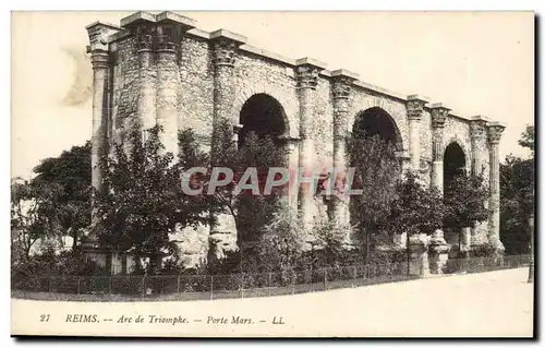 reims Ansichtskarte AK Arc de TRiomphe Porte Mars