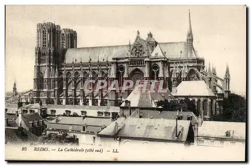 reims Cartes postales La cathedrale (cote sud)