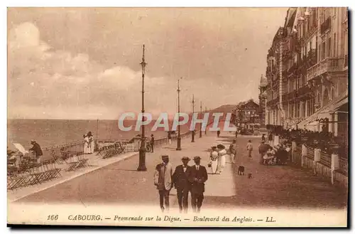 Cabourg Cartes postales Promenade sur la digue Boulervard des anglais