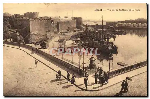 Brest - Vue sur le Chateau et la Rade - Ansichtskarte AK