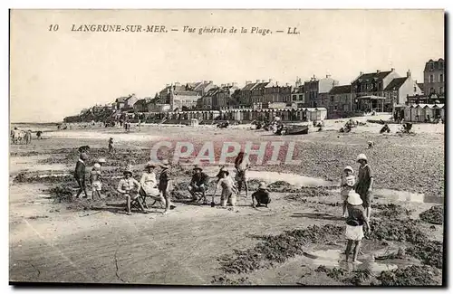 Lagrune sur Mer - Vue Generale de la Plage -enfant - Cartes postales