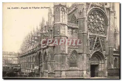 Caen Cartes postales Facade de l&#39eglise St Pierre