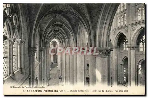 La chapelle Montligeon Ansichtskarte AK Oeuvre expiatoire Interieur de l&#39eglise Un bas cote