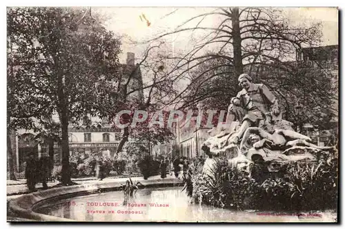 Toulouse Ansichtskarte AK Sqaure wilson Statue de Goudouli