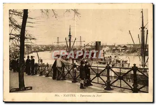 Nantes Cartes postales Panorama du port (bateaux)