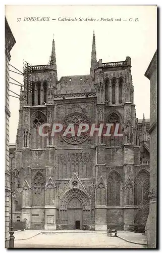 Bordeaux - Cathedrale St Andre Portail Sud - Ansichtskarte AK