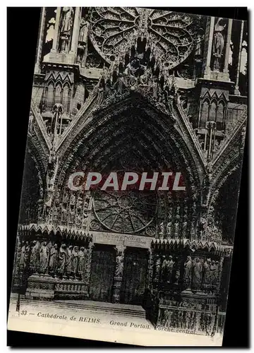 Reims - La Cathedrale Grand Portail Cartes postales