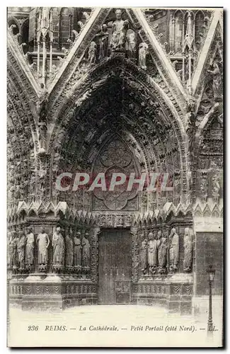 Reims - La Cathedrale Petit Portail Ansichtskarte AK