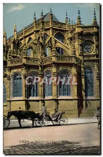 Caen - Abside de l&#39Eglise St Pierre - cheval Ansichtskarte AK