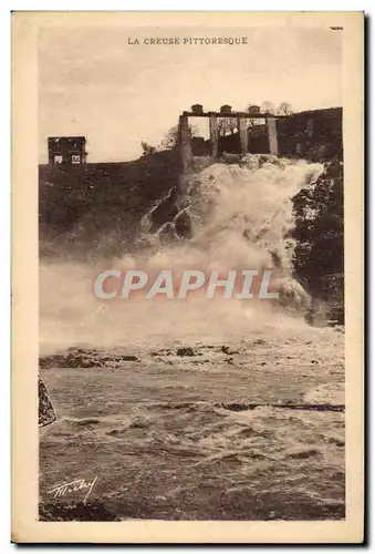 La creuse Pitoresque - Egozon - Le Barrage Ouverture des Vannes Cartes postales