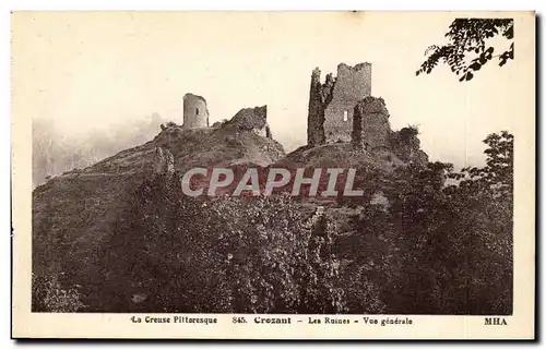 Crozant Ansichtskarte AK Les ruines Vue generale