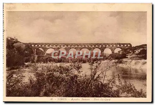 Nimes Ansichtskarte AK Aqueduc romain pont du Gard