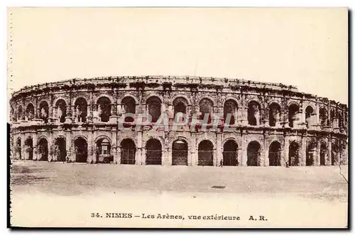 Nimes Ansichtskarte AK Les arenes vue exterieure