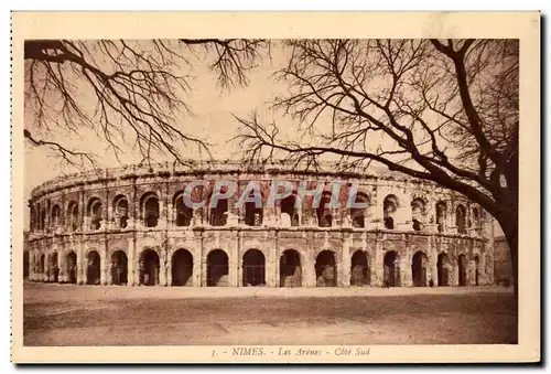 Nimes Ansichtskarte AK Les arenes Cote sud