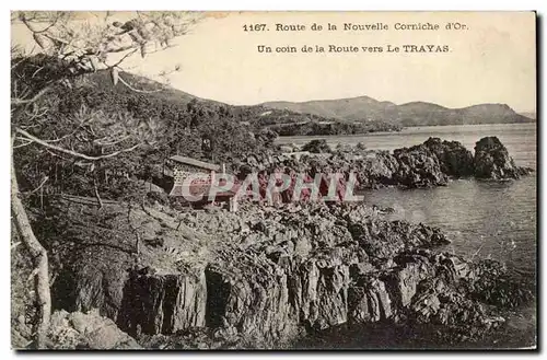 Cartes postales Route de la Nouvelle corniche d'or Un coin de la route vers Le Trayas