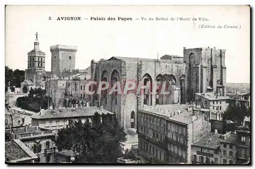 Avignon Cartes postales Palais des Papes Vu du beffroi de l&#39hotel de ville