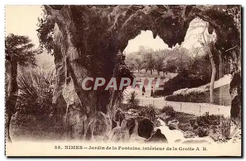 nimes Cartes postales Jardin de la Fontaine interieur de la grotte