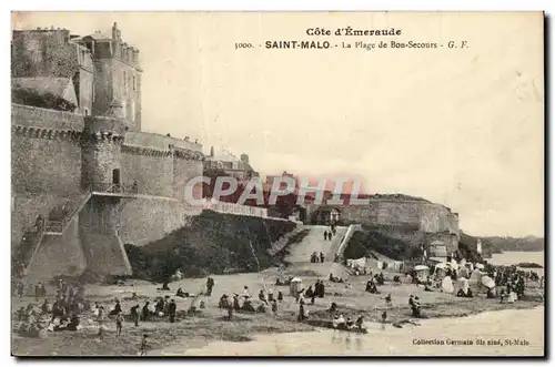 Saint Malo Cartes postales La plage de Bon secours