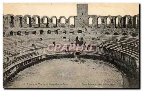 Arles Cartes postales Vue interieure des arenes