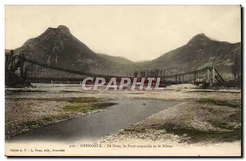 Grenoble Ansichtskarte AK Le Drac le pont suspendu et le Neron