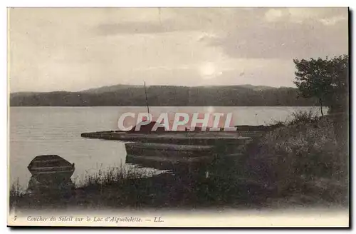 Cartes postales Coucher de soleil sur le lac d&#39Aiguebelette