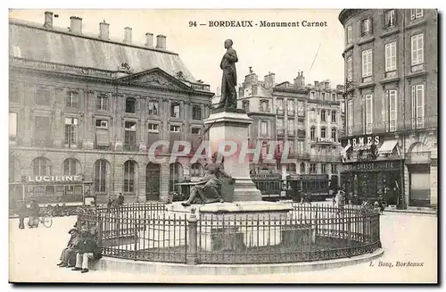 Bordeaux Cartes postales Monument Carnot