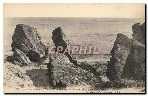 Belle Isle en Mer Ansichtskarte AK Rochers a Port Andro pres Loeinaria